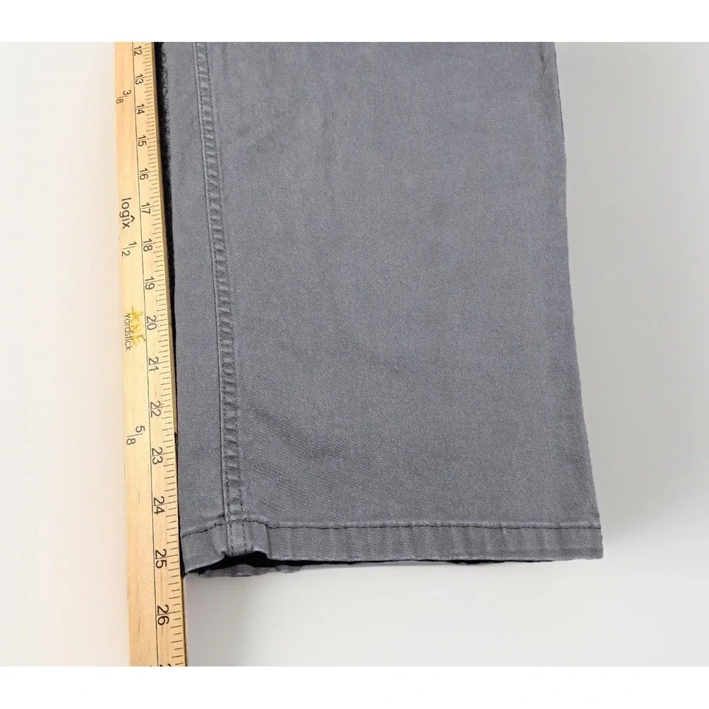 Harbor Bay DXL Mens 46x28 Grey Continuous Comfort Waistband Chino Pants Stretch‎